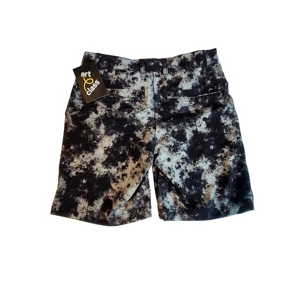 Black & Gray Tie-Dye Print Boys Swim Trunks By Art Class Size 7 UPF 50+ - Picture 2 of 9